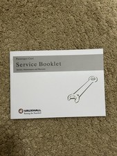 VAUXHALL SERVICE BOOK DAMAGED