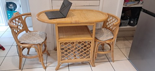 Vintage mid century - mid, wicker
