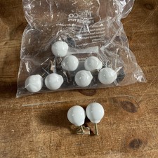 white porcelain drawer knobs X 9