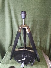 Black Tripod Wooden Lamp Base