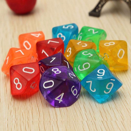 10pcs sided d10 dices role - d10,