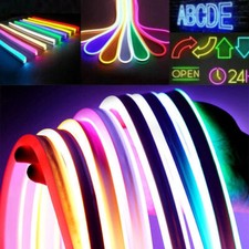 1-5M Outdoor Lighting LED Strip 12V Neon Flex Rope Light Flexible Waterproof UK