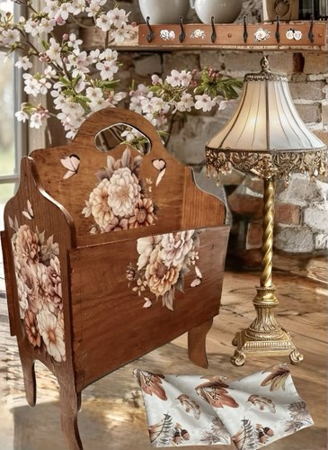 Vtg wood magazine rack floor - vtg,