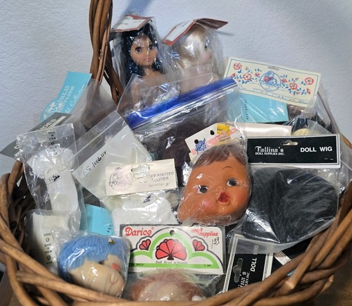 Vtg doll parts craft supply - doll,