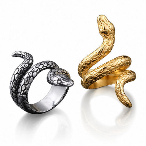 Stainless steel snake - stainless, rings