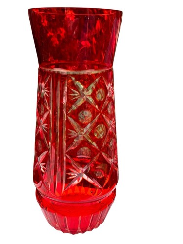 Vtg bohemian ruby red - ruby, cut
