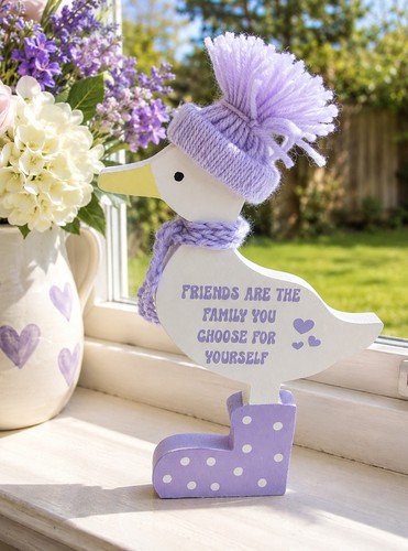 Wooden duck with wellies - wooden,
