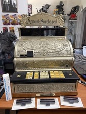 Vintage National Cash Register model 2114 Powers up Heavy
