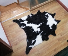 Faux Black Cow Skin Print
