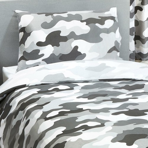 Grey army camouflage single - grey,