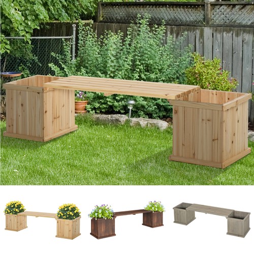Wooden garden planter and - garden,