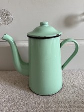 Vintage French Pastel Green Coffee Pot Kitchenalia
