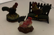 Job Lot Vintage Metal Hen/Chicken Door Stops