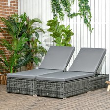 2Piece Garden Rattan Sun