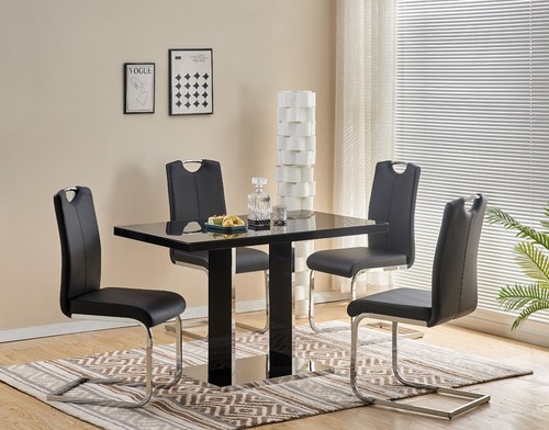 Dining table set black - set,
