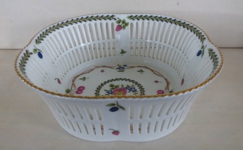 Reticulated porcelain basket - porcelain,