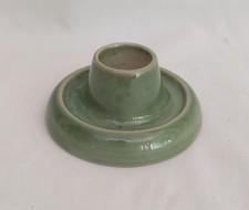 Vintage Mid Century Wade green ceramic candlestick candle holder 