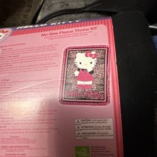 Kids Hello Kitty Rainbow Fleece Print blanket, No Sew Blanket, 58 x 58. Perfect