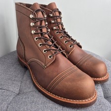 Red Wing Iron Ranger 8111 Amber Harness Brown Nitrile Cork Soles UK 7.5  NEW