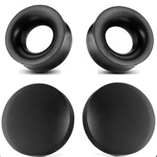 1 PAIR Ear Plugs Gauges Black Areng Wood Double Flare Saddle Organic Natural