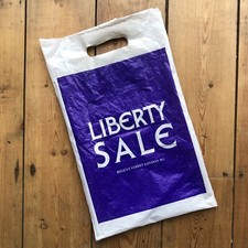Vintage Liberty ‘SALE’ Plastic Bag, small 