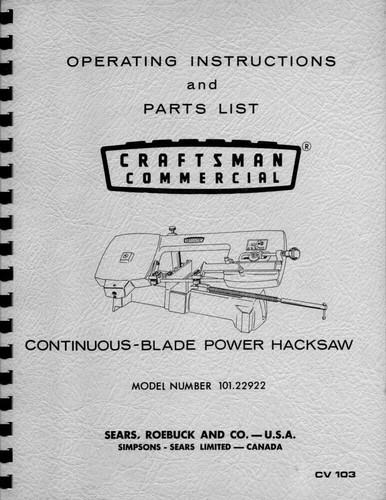 1960s craftsman 101 22922 - 1960s, 101.22922