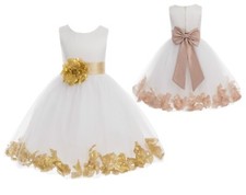 Flower Girl Dress Rose Petals