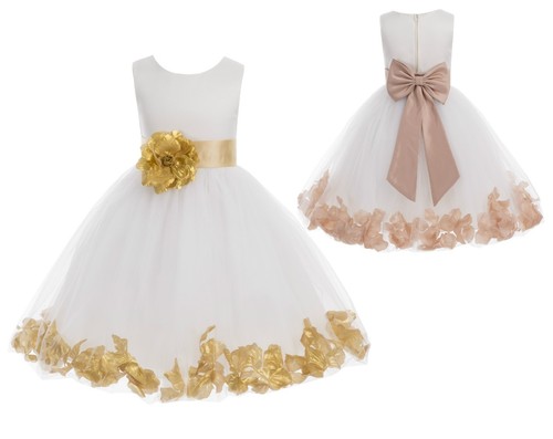 Flower girl dress - girl, petals