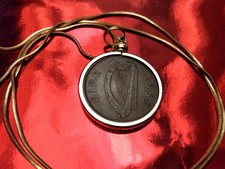 1953 IRISH Half Penny Pendant