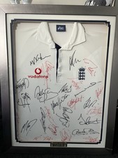 England Cricket Shirt Signed