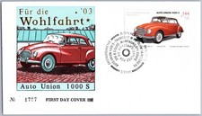 Federal Germany FRG FDC First Day Cover Auto Union 1000 S 1963