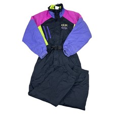 Vintage Ski Suit One Piece 90s Winter Snow Retro Colourblock Mens Small