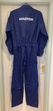 MAERSK Robust Coverall Boiler Suit Navy Blue Size DK104 D52 100% Cotton Zip