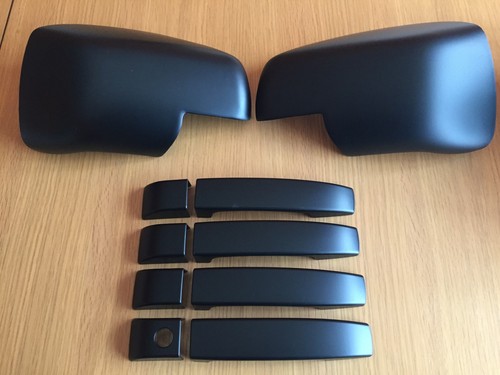 Matt black door handle - black,