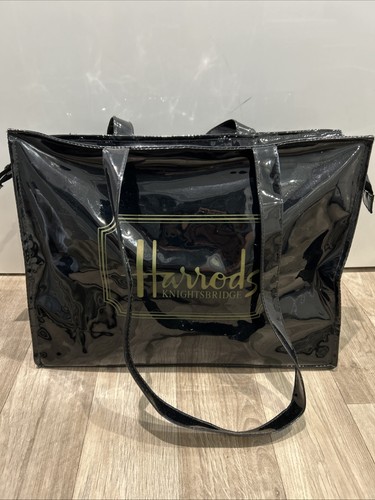 Black patent pvc harrods - black,