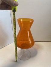 Crackle Glass ￼ Tangerine