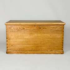 Antique Pine Trunk Chest Large