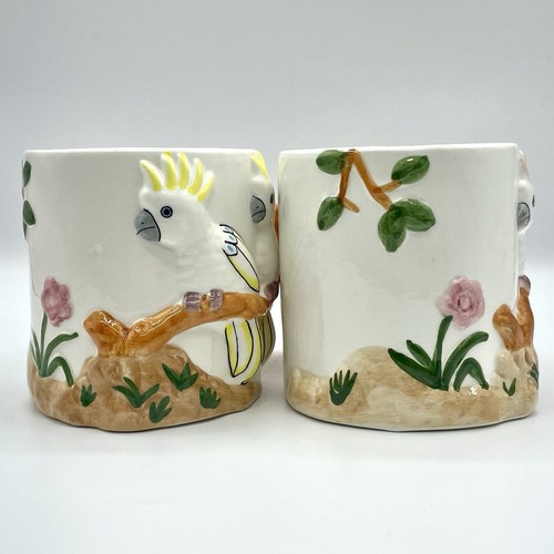Tropical ceramic cockatoo - tropical,