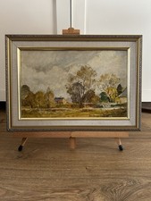 Vintage Rural Landscape Oil