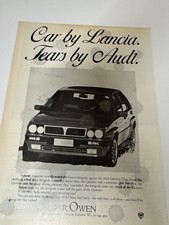 Original 1989 Lancia Delta HF Integrale Magazine Poster Advert Frame Ready Retro