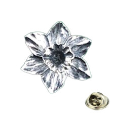 Daffodil Badge Pin Silver