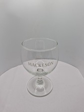 Set Of 6 Vintage Mackeson Stout, Pedestal Stemmed, Stout/ale/beer Glasses