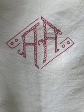 New VINTAGE FRENCH LINEN METIS SHEET MONO AA 202 x 282cm 