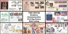 1980-1999 GB Bradbury Commemorative FDC First Day Covers - Multi Listing