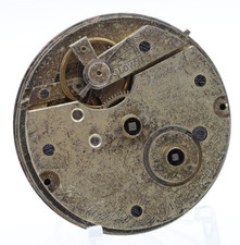 H. SAMUEL MANCHESTER SWISS KEYWIND POCKET WATCH MOVEMENT 44.95 FOR REPAIR (EV)
