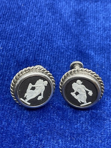 Vintage black wedgwood - black, screw