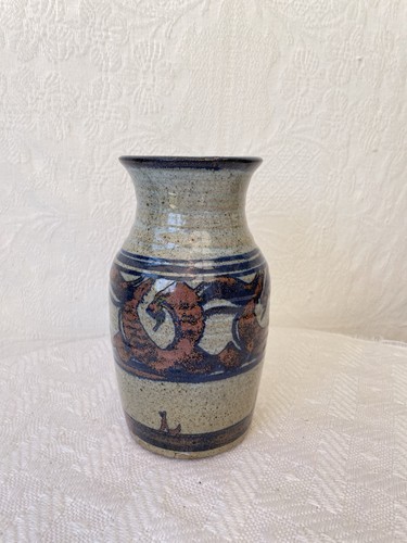Vintage studio pottery vase - vintage,