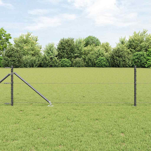 Fence post grey 10x0 steel - fence,
