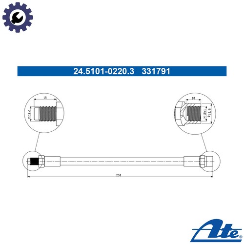 Brake hose 5101 - brake, 24.5101-0220.3