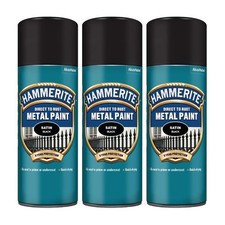3X Hammerite Satin Black